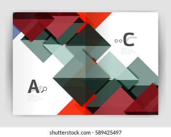 Abstract background with color triangles, annual report print backdrop. Vector design for workflow layout, diagram, number options or web design