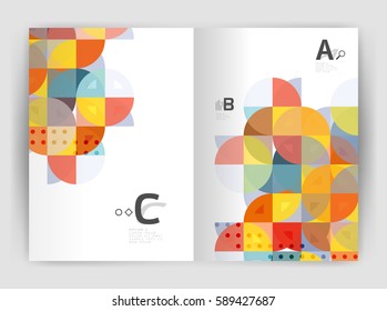 Abstract background with color triangles, annual report print backdrop. Vector design for workflow layout, diagram, number options or web design