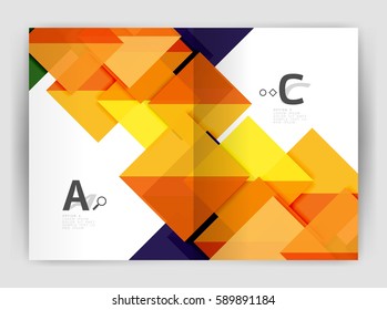 Abstract background with color triangles, annual report print backdrop. Vector design for workflow layout, diagram, number options or web design