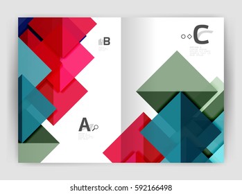 Abstract background with color triangles, annual report print backdrop. Vector design for workflow layout, diagram, number options or web design