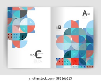 Abstract background with color triangles, annual report print backdrop. Vector design for workflow layout, diagram, number options or web design