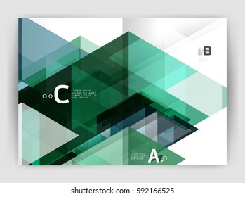 Abstract background with color triangles, annual report print backdrop. Vector design for workflow layout, diagram, number options or web design