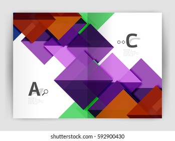 Abstract background with color triangles, annual report print backdrop. Vector design for workflow layout, diagram, number options or web design