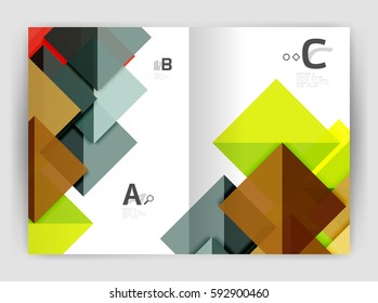 Abstract background with color triangles, annual report print backdrop. Vector design for workflow layout, diagram, number options or web design