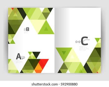 Abstract background with color triangles, annual report print backdrop. Vector design for workflow layout, diagram, number options or web design