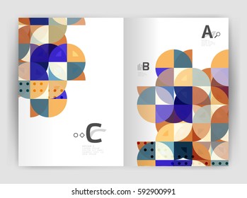 Fondo abstracto con triángulos de color, fondo anual de impresión de informes. Diseño de vectores para diseño de flujo de trabajo, diagrama, opciones de número o diseño web
