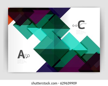Abstract background with color triangles, annual report print backdrop. Vector design for workflow layout, diagram, number options or web design