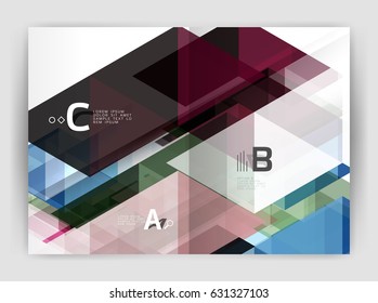 Abstract background with color triangles, annual report print backdrop. Vector design for workflow layout, diagram, number options or web design