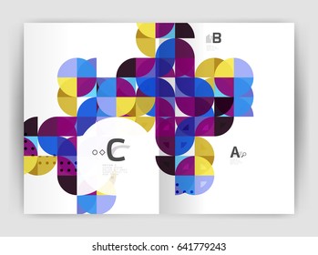 Abstract background with color triangles, annual report print backdrop. Vector design for workflow layout, diagram, number options or web design