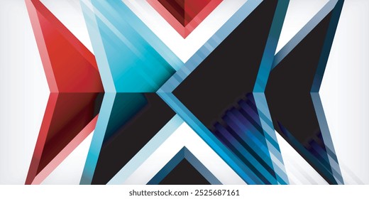 Abstract background color triangles and arrows composition. Vector Illustration For Wallpaper, Banner, Background, Card, Book Illustration, landing page