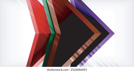 Abstractas triángulos de color de fondo y composición de flechas. Ilustración vectorial para el Fondo de pantalla, Anuncio, fondo, tarjeta, ilustración del libro, landing page