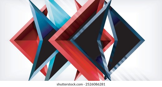 Abstract background color triangles and arrows composition. Vector Illustration For Wallpaper, Banner, Background, Card, Book Illustration, landing page