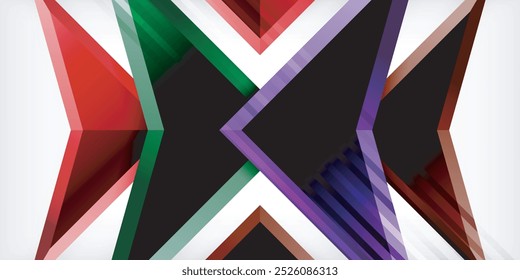 Abstract background color triangles and arrows composition. Vector Illustration For Wallpaper, Banner, Background, Card, Book Illustration, landing page
