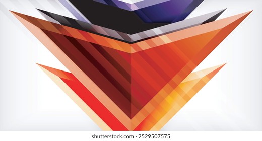 Composição abstrata de triângulos e setas de cor de fundo. Ilustração vetorial para papel de parede, banner, plano de fundo, cartão, ilustração de livro, página inicial