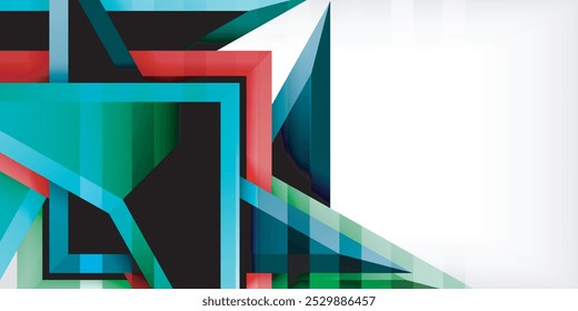 Abstract background color triangles and arrows composition. Vector Illustration For Wallpaper, Banner, Background, Card, Book Illustration, landing page