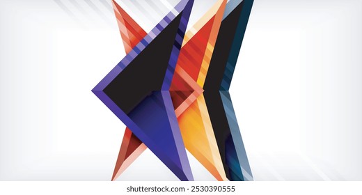 Abstractas triángulos de color de fondo y composición de flechas. Ilustración vectorial para el Fondo de pantalla, Anuncio, fondo, tarjeta, ilustración del libro, landing page