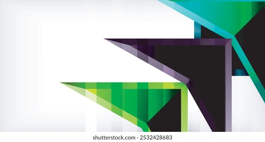 Abstract background color triangles and arrows composition. Vector Illustration For Wallpaper, Banner, Background, Card, Book Illustration, landing page
