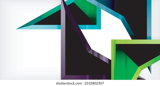 Abstract background color triangles and arrows composition. Vector Illustration For Wallpaper, Banner, Background, Card, Book Illustration, landing page