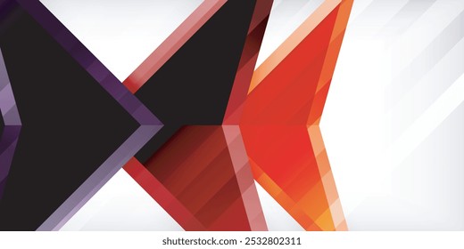 Abstrakte Hintergrundfarbe Dreiecke und Pfeile Zusammensetzung. Vektorgrafik für Tapete, Banner, Hintergrund, Karte, Buchgrafik, Landing Page
