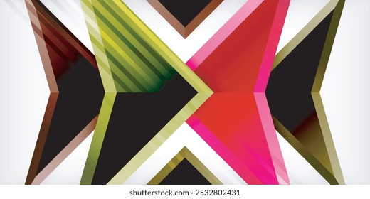 Abstract background color triangles and arrows composition. Vector Illustration For Wallpaper, Banner, Background, Card, Book Illustration, landing page