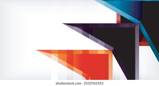 Abstract background color triangles and arrows composition. Vector Illustration For Wallpaper, Banner, Background, Card, Book Illustration, landing page