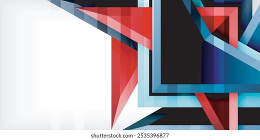 Abstract background color triangles and arrows composition. Vector Illustration For Wallpaper, Banner, Background, Card, Book Illustration, landing page