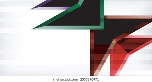 Abstract background color triangles and arrows composition. Vector Illustration For Wallpaper, Banner, Background, Card, Book Illustration, landing page