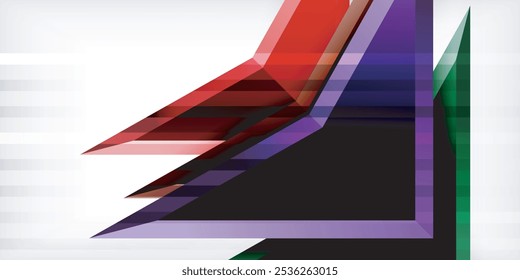 Abstract background color triangles and arrows composition. Vector Illustration For Wallpaper, Banner, Background, Card, Book Illustration, landing page