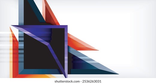 Abstractas triángulos de color de fondo y composición de flechas. Ilustración vectorial para el Fondo de pantalla, Anuncio, fondo, tarjeta, ilustración del libro, landing page