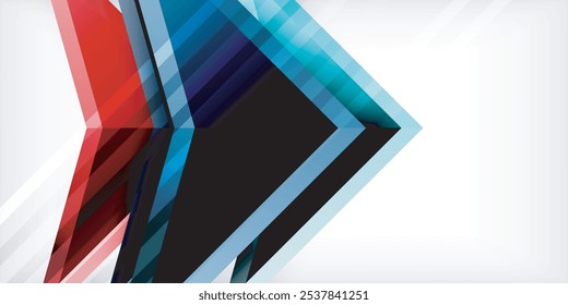 Abstract background color triangles and arrows composition. Vector Illustration For Wallpaper, Banner, Background, Card, Book Illustration, landing page