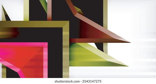 Abstract background color triangles and arrows composition. Vector Illustration For Wallpaper, Banner, Background, Card, Book Illustration, landing page