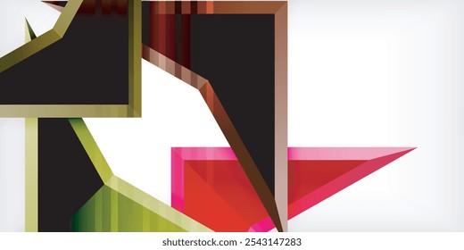 Abstract background color triangles and arrows composition. Vector Illustration For Wallpaper, Banner, Background, Card, Book Illustration, landing page