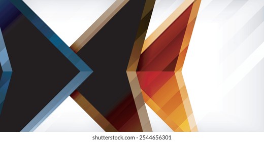 Abstract background color triangles and arrows composition. Vector Illustration For Wallpaper, Banner, Background, Card, Book Illustration, landing page