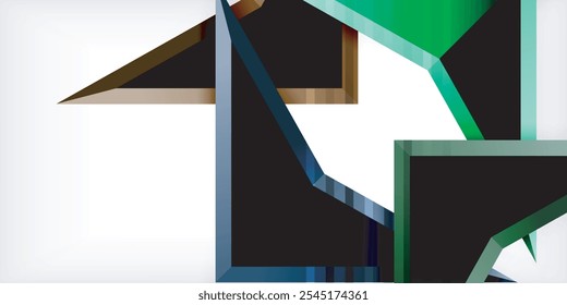 Abstract background color triangles and arrows composition. Vector Illustration For Wallpaper, Banner, Background, Card, Book Illustration, landing page