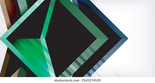 Abstractas triángulos de color de fondo y composición de flechas. Ilustración vectorial para el Fondo de pantalla, Anuncio, fondo, tarjeta, ilustración del libro, landing page
