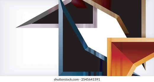 Composição abstrata de triângulos e setas de cor de fundo. Ilustração vetorial para papel de parede, banner, plano de fundo, cartão, ilustração de livro, página inicial