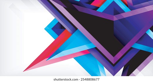 Composição abstrata de triângulos e setas de cor de fundo. Ilustração vetorial para papel de parede, banner, plano de fundo, cartão, ilustração de livro, página inicial