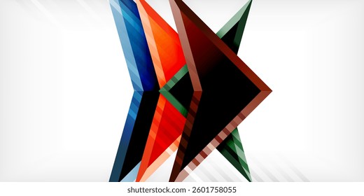 Abstract background color triangles and arrows composition. Vector Illustration For Wallpaper, Banner, Background, Card, Book Illustration, landing page