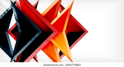 Abstract background color triangles and arrows composition. Vector Illustration For Wallpaper, Banner, Background, Card, Book Illustration, landing page