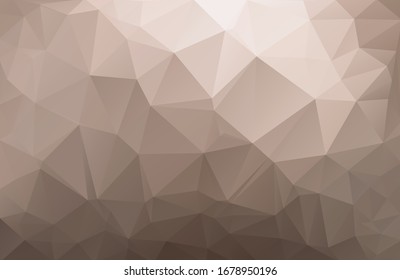 Abstract background from color triangles of coffee and chocolate. The conceptual template. Gradient brown light. Eps10 illustration.