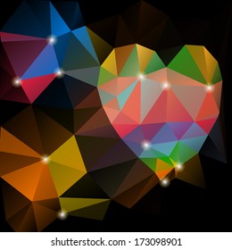 Abstract background of color triangles for the design of your site, invitations, business cards