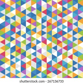 Fondo abstracto de los triángulos de color patrón sin fisuras