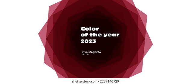 Abstract background with color viva magenta of the year 2023.
