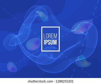 Abstract background with color wave design element. Vector illustration