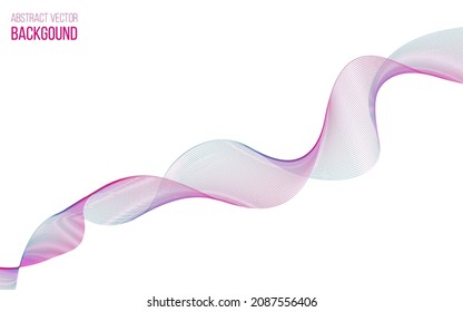 Fondo abstracto con elemento de diseño de onda de color. Ilustración del vector