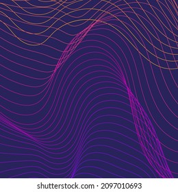 Fondo abstracto con elemento de diseño de onda de color. Ilustración del vector