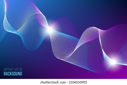Fondo abstracto con elemento de diseño de onda de color. Ilustración del vector