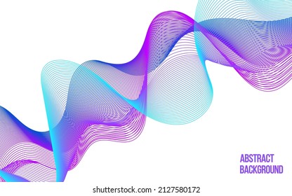 Abstract background with color wave design element. Vector illustration