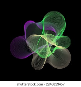 Fondo abstracto con elemento de diseño de onda de color. Ilustración del vector