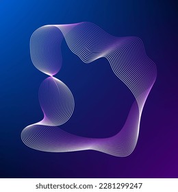 Abstract background with color wave design element. Vector illustration